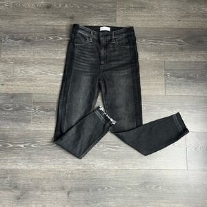 Abercrombie & Fitch NWT Super Skinny Ankle High Rise Jeans Sz 27 4R Black Grunge